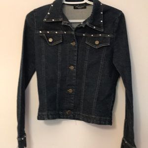 Picasso Style Beaded Jean Jacket